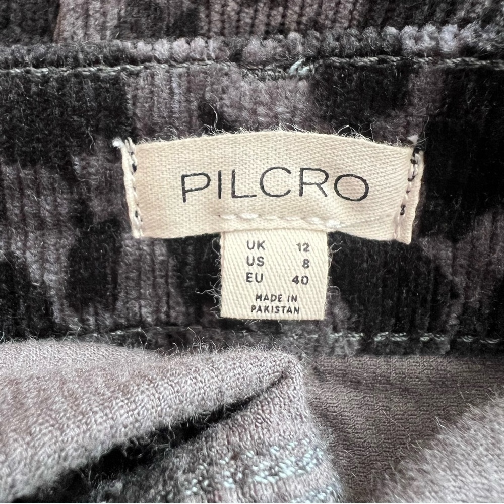 Pilcro Corduroy Mini Skirt in Black and Grey Leopard size 8 - Picture 7 of 7